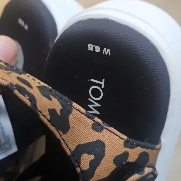 Toms Leopard Print Platform Sandals 6.5 - Picture 5 of 8
